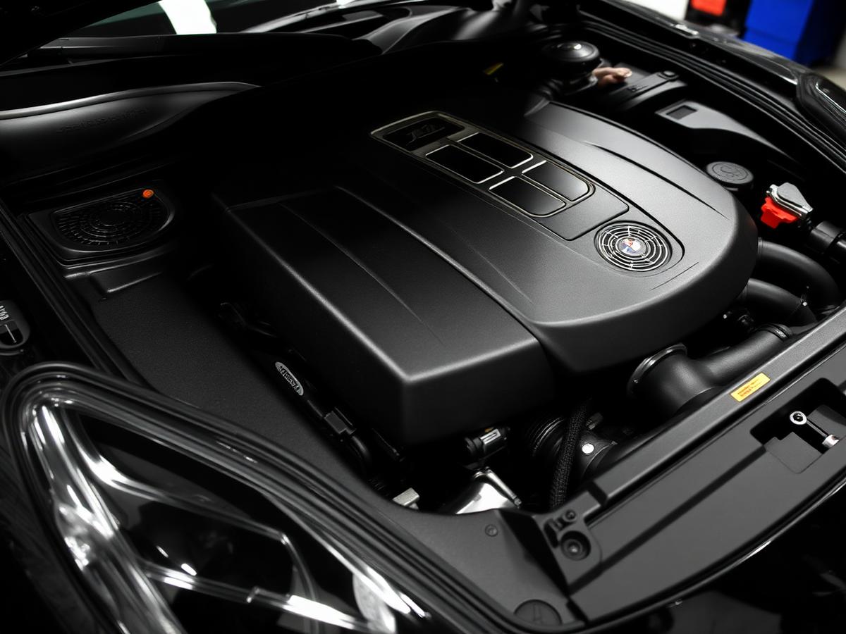 Vano motor limpio y detallado